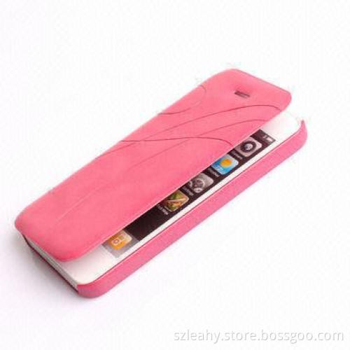 Flip PU Leather Mobile Phone Case for iPhone 5, Various Colors are Available